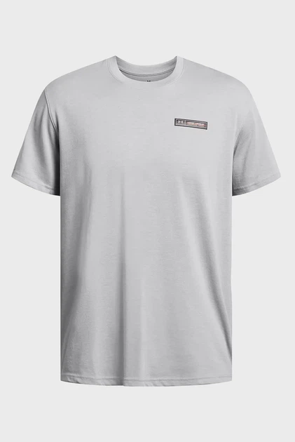 Чоловіча сіра футболка UA HW ARMOUR LABEL SS Under Armour XL 1382831-011 - изображение 4