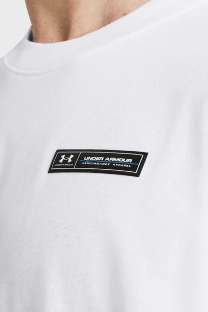 Футболка чоловіча UA HW ARMOUR LABEL SS Under Armour XS 1382831-100 - Фото 3 Футболка чоловіча UA HW ARMOUR LABEL SS Under Armour XS 1382831-100 - зображення 3