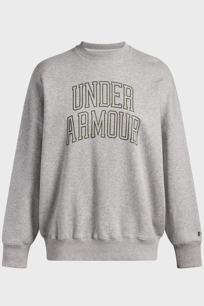 Жіночий світло-сірий світшот Rival Flc OS Varsity Crew Under Armour M 6007880-014 - Фото 3 Жіночий світло-сірий світшот Rival Flc OS Varsity Crew Under Armour M 6007880-014 - изображение 3