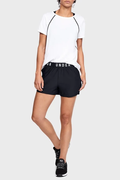 Жіночі чорні спортивні шорти Play Up Short 3.0 Under Armour S 1344552-001 - Фото 4 Жіночі чорні спортивні шорти Play Up Short 3.0 Under Armour S 1344552-001 - зображення 4