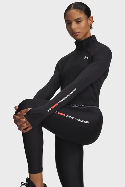 Жіноча чорна спортивна кофта Tech Branded 1/2 Zip Under Armour SM 6009988-001 - изображение 2