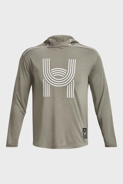 Чоловіче сіре худі UA RUN EVERYWHERE HOODED LS Under Armour S 1380963-504 - Фото 5 Чоловіче сіре худі UA RUN EVERYWHERE HOODED LS Under Armour S 1380963-504 - зображення 5