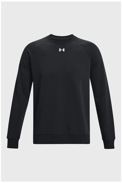 Чоловічий чорний світшот UA Rival Fleece Crew Under Armour XL 1379755-001 - изображение 5
