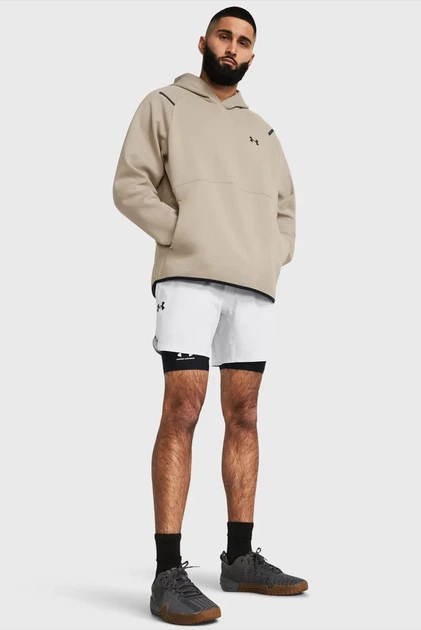 Чоловіче бежеве худі UA Unstoppable Flc HD Under Armour M 1383042-203 - изображение 2