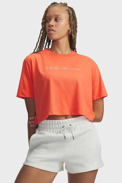 Жіноча помаранчева футболка UA W WM CROP SS Under Armour XS 6010588-690 - Фото 1 Жіноча помаранчева футболка UA W WM CROP SS Under Armour XS 6010588-690 - изображение 1