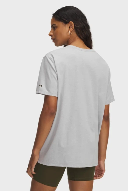 Жіноча світло-сіра футболка Rival OS Campus Tee Under Armour S 6007883-011 - изображение 2