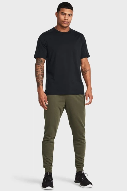 Чоловічі зелені спортивні штани UA Rival Terry Jogger Under Armour SM 1380843-390 - изображение 2