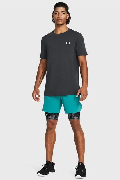 Чоловічі чорні камуфляжні велосипедки UA HG IsoChill Prtd Lg Sts Under Armour S 1383778-001 - изображение 3
