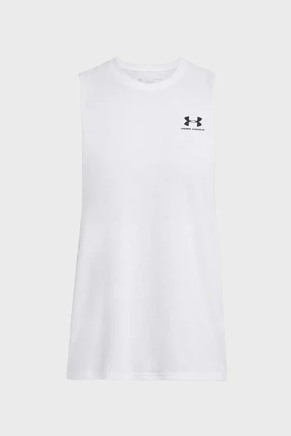 Майка чоловіча UA LEFT CHEST CUT OFF TANK Under Armour XL 1329286-100 - Фото 5 Майка чоловіча UA LEFT CHEST CUT OFF TANK Under Armour XL 1329286-100 - зображення 5