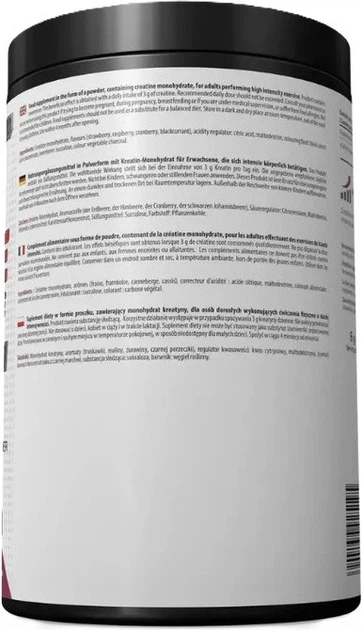Kreatyna Skill Nutrition Mikronizowany Monohydrat Jagoda w proszku 500 g (5904139925195) - obraz 3