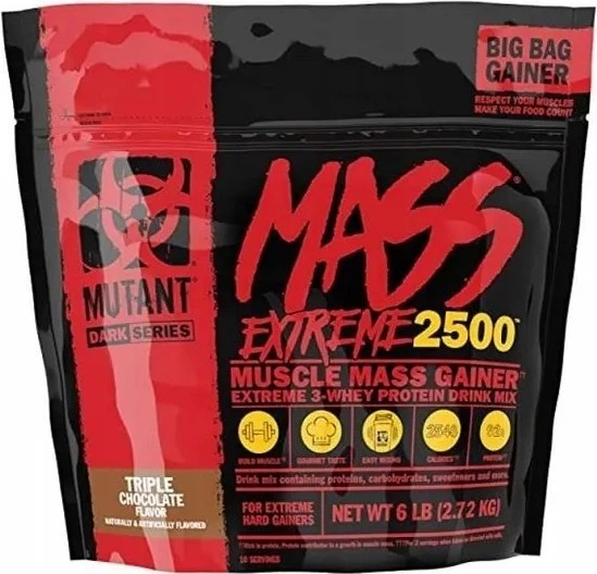 Gejner Mutant Mass Extreme 2500 w proszku o smaku potrójnej czekolady 2720 g (811662029496) - Zdjęcie 1 Gejner Mutant Mass Extreme 2500 w proszku o smaku potrójnej czekolady 2720 g (811662029496) - obraz 1