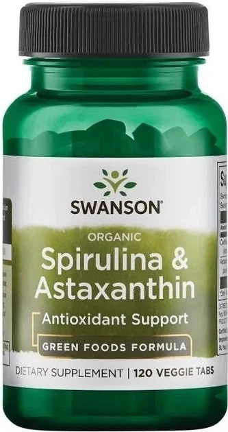 Spirulina i Astaksantyna Swanson 120 kapsułek (87614060729) - Zdjęcie 1 Spirulina i Astaksantyna Swanson 120 kapsułek (87614060729) - obraz 1