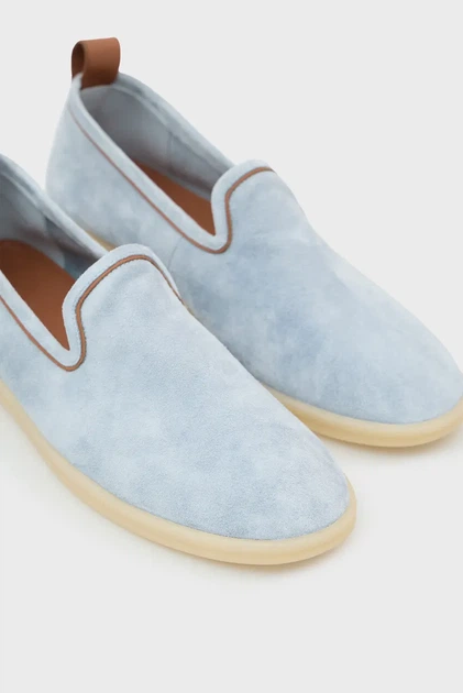 Жіночі блакитні замшеві сліпони Melissa PRPY 38 PRSLT1444W - зображення 2
