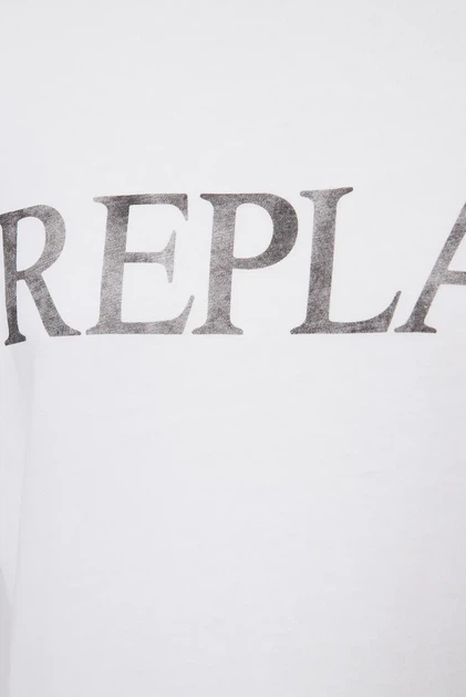 Жіноча біла футболка Replay XS W3379B.000.20994 - Фото 3 Жіноча біла футболка Replay XS W3379B.000.20994 - изображение 3