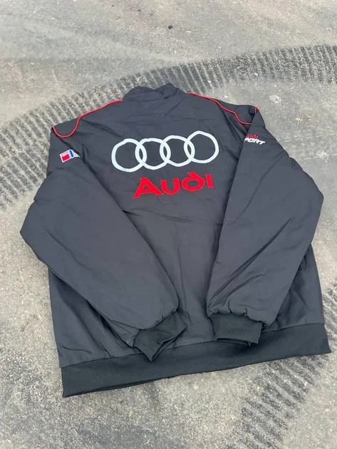 Мужской бомбер Audi, куртка Ауди в гоночном мото-стиле, размер L - Фото 2 Мужской бомбер Audi, куртка Ауди в гоночном мото-стиле, размер L - изображение 2