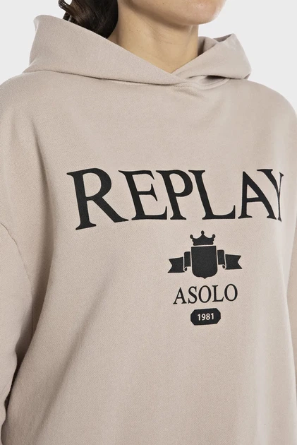 Жіноче бежеве худі Replay XS W3100B.000.23650P - изображение 3