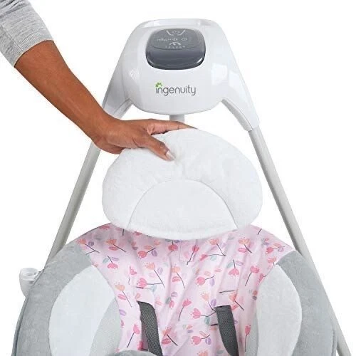 Електронні гойдалки / Дитячі гойдалки-шезлонг Ingenuity SimpleComfort 2в1 / Заколисуючий центр для дітей 6 швидкостей - зображення 8