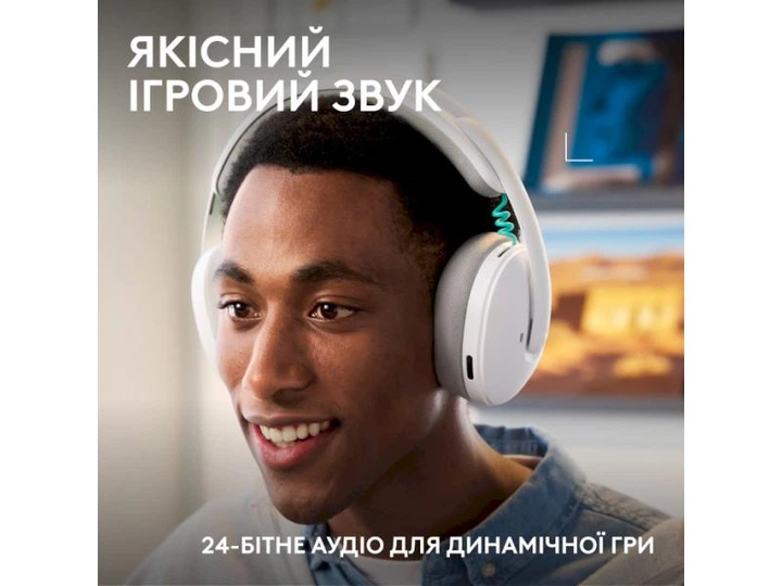 Навушники з мікрофоном Logitech G325 Lightspeed Wireless White (981-001531) - Фото 7 Навушники з мікрофоном Logitech G325 Lightspeed Wireless White (981-001531) - зображення 7