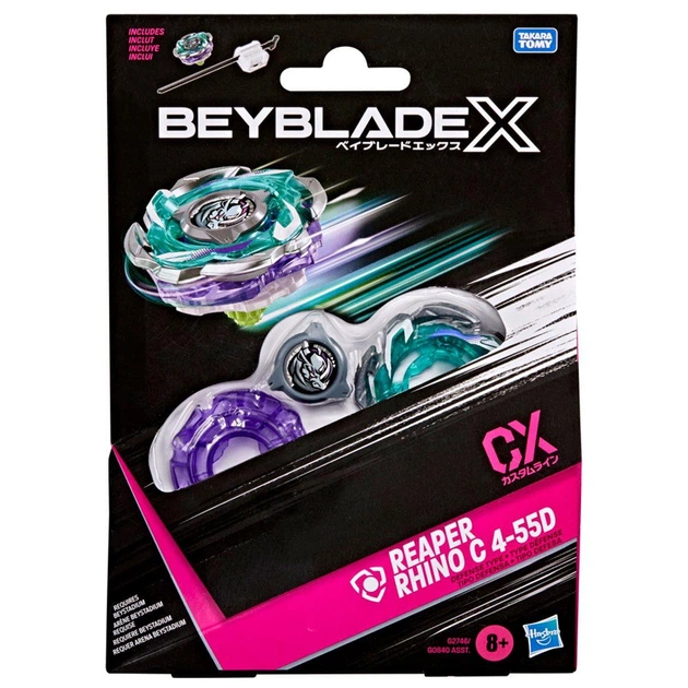 Бейблейд з пусковим пристроєм Hasbro Beyblade X Reaper Rhino C 4-55D CX (G2746) - зображення 6