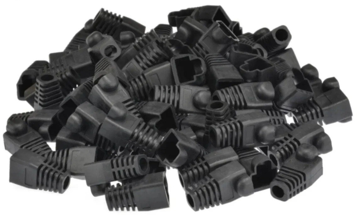 Чёрные колпачки для коннектора изоляционные Gear RJ45 Cat5e 1000 шт колпачки защитные для интернет кабеля - Фото 4 Чёрные колпачки для коннектора изоляционные Gear RJ45 Cat5e 1000 шт колпачки защитные для интернет кабеля - изображение 4