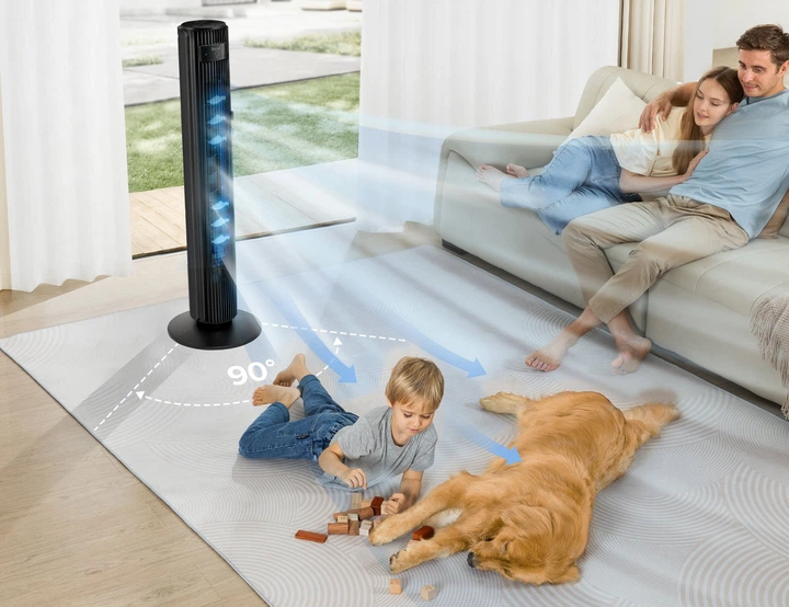 Вентилятор колона Levoit TempSense 42 Black - изображение 4