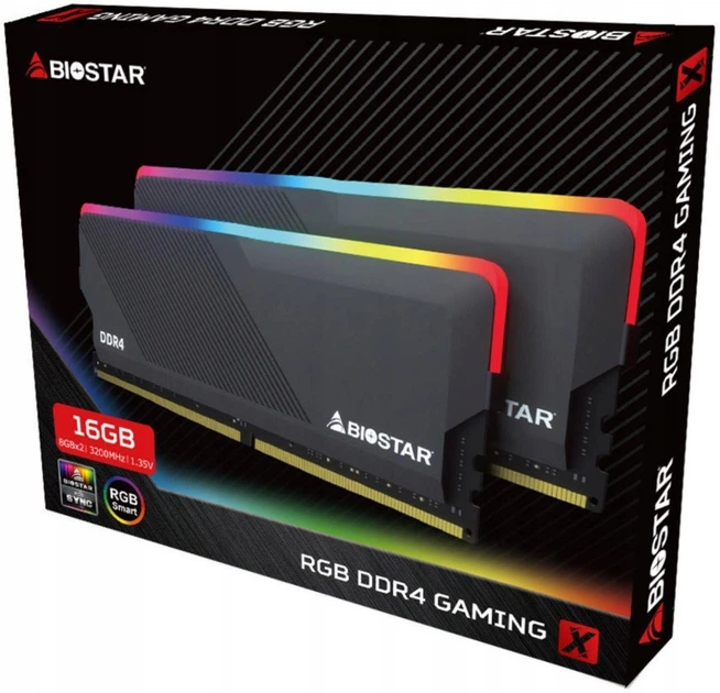 Пам'ять для настільних комп'ютерів Biostar 16 GB DDR4 3200 MHz Gaming X RGB (DMD32EU4RPEB18ABS2) - изображение 5