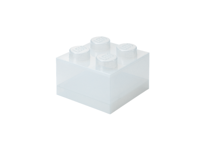 Pojemnik LEGO Klocek 4 Transparentny z brokatem (40090803) (5711938249939) - obraz 2