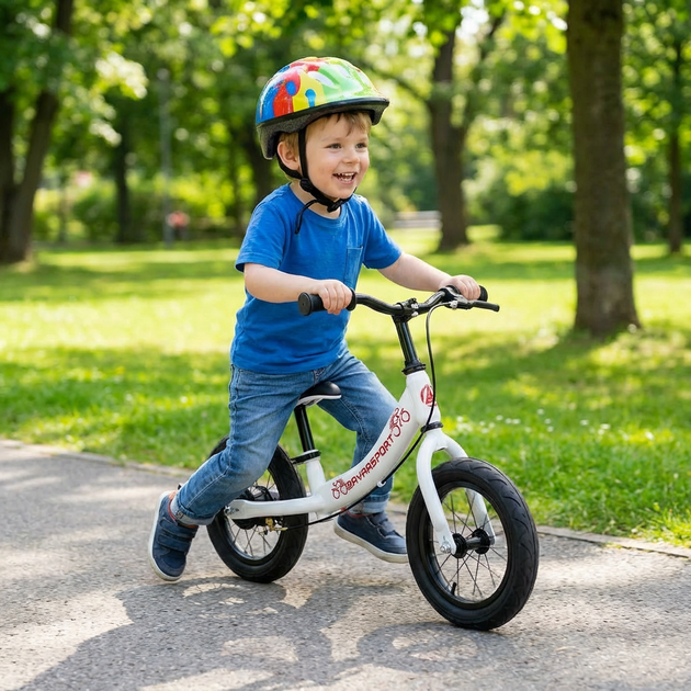 Беговел детский велобег 12 дюймов SP-Sport Nimble 418 White-Black (от 1,5 лет) - изображение 6