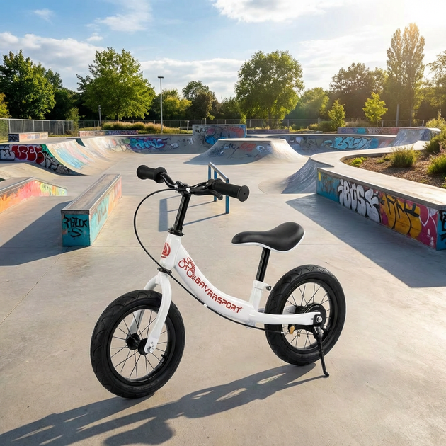 Беговел детский велобег 12 дюймов SP-Sport Nimble 418 White-Black (от 1,5 лет) - изображение 7