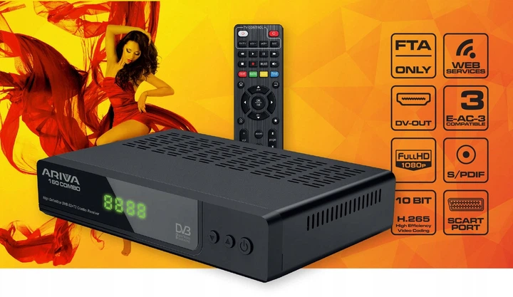 Цифровий тюнер наземного телебачення Ferguson Ariva 160 Combo Black (DVB-S/S2, DVB-T/T2 H.264) - зображення 4