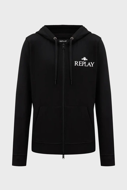 Чоловіче чорне худі Replay S M6528A.000.M23836 - Фото 1 Чоловіче чорне худі Replay S M6528A.000.M23836 - зображення 1