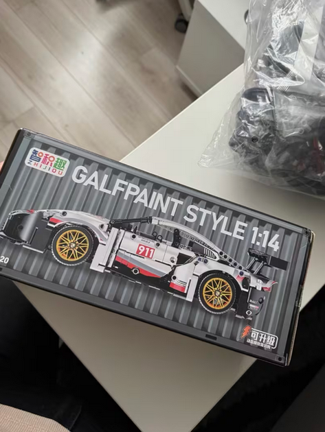 Конструктор машика Техник Porsche 911 RSR 1202 деталей маштаб 1:14 Порш 911 белый - изображение 5