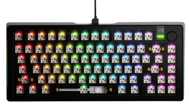Klawiatura przewodowa Glorious GMMK 3 Pro 75% Barebones Black (GLO-KB-GMMK3-PRO-75-BB-W-BLK-US) - obraz 2