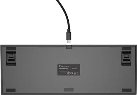 Клавіатура дротова Genesis Thor 404 TKL czarna RGB Kailh Box Brown V2 (5901969443219) - зображення 4