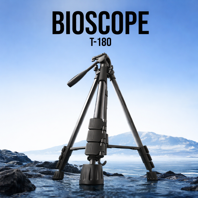 Универсальный Штатив Bioscope Q-180 для кино проектора видео камер оборудования освещения и екшн камер - Фото 2 Универсальный Штатив Bioscope Q-180 для кино проектора видео камер оборудования освещения и екшн камер - изображение 2