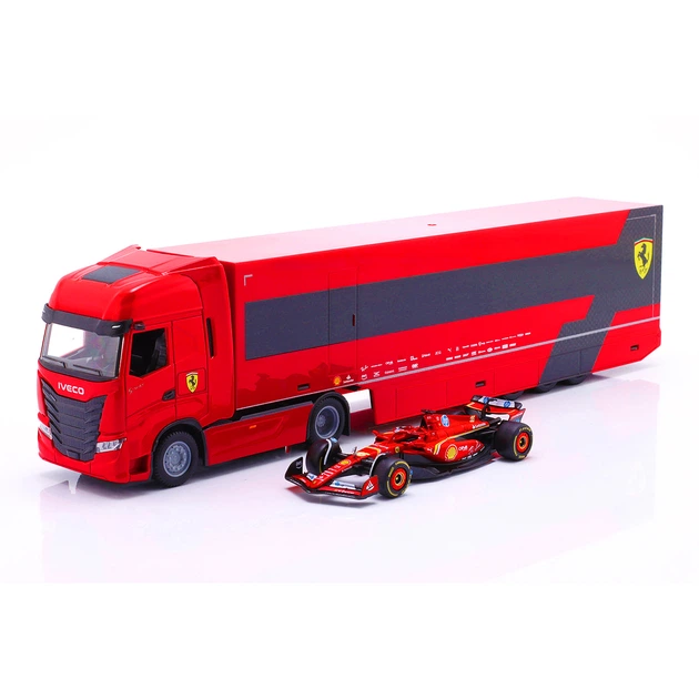 Ігровий набір - Вантажівка-тягач Iveco S-Way та болід SF-24 (1:43) - Фото 2 Ігровий набір - Вантажівка-тягач Iveco S-Way та болід SF-24 (1:43) - изображение 2