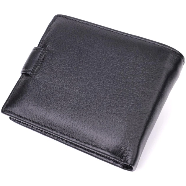 Чоловічий горизонтальний гаманець із натуральної шкіри ST Leather 22455 Чорний - Фото 2 Чоловічий горизонтальний гаманець із натуральної шкіри ST Leather 22455 Чорний - зображення 2