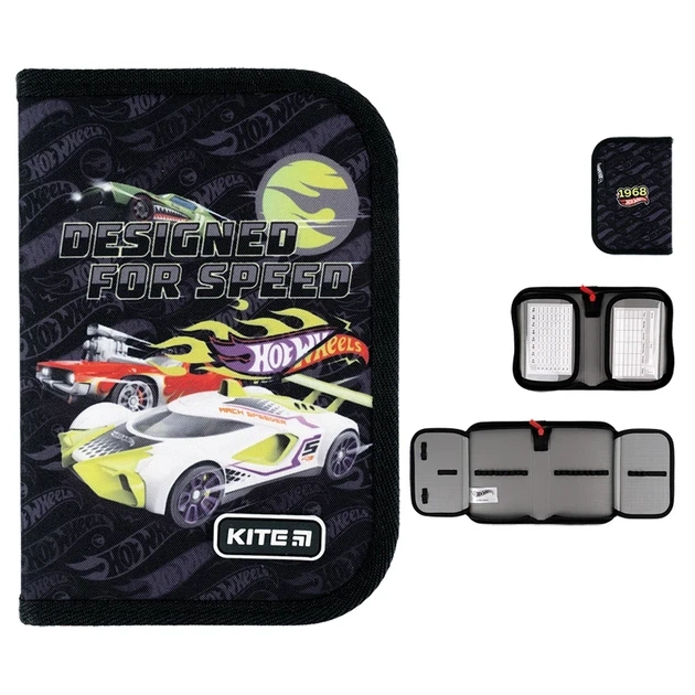 Шкільний набір Kite Hot Wheels SET_HW24-555S (рюкзак, пенал, сумка) - изображение 7