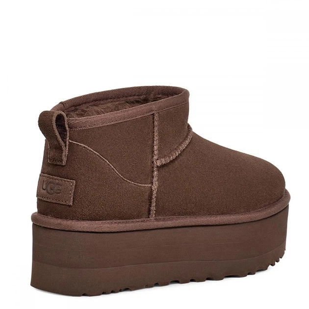 Уггі жіночі UGG Ultra Mini Platform Chocolate 40 - Фото 2 Уггі жіночі UGG Ultra Mini Platform Chocolate 40 - зображення 2