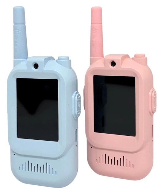 Детские видео рации Walkie Talkie с камерами 2 шт видеофон для детей видео чат фото эмоджи с дисплеем аккумулятор связь на расстоянии - изображение 3