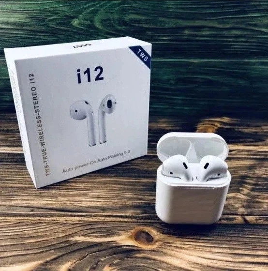 Бездротові навушники i12 TWS Bluetooth 5.0 сенсорне керування мікрофон для дзвінків білі БВ - Б/В - Фото 4 Бездротові навушники i12 TWS Bluetooth 5.0 сенсорне керування мікрофон для дзвінків білі БВ - Б/В - зображення 4