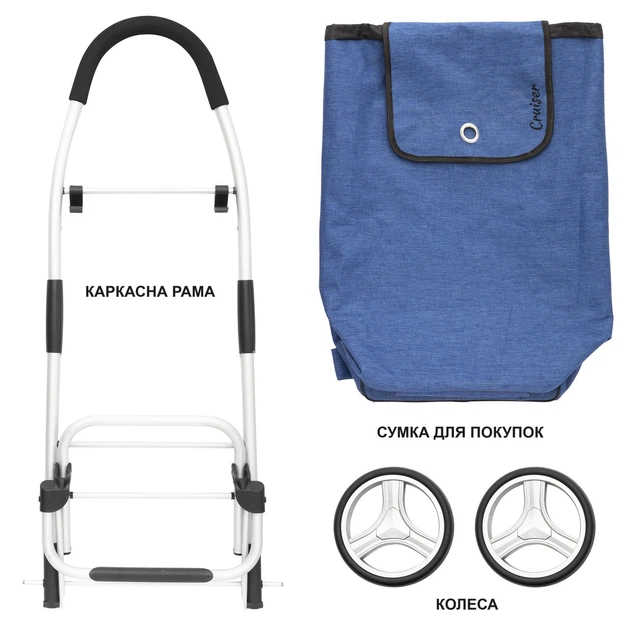 Сумка-візок ShoppingCruiser Foldable Blue (650061) - зображення 4