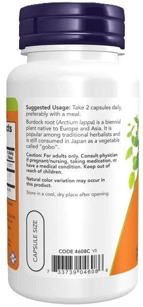 Корінь лопуха Now Foods 430 мг 100 капсул (733739046086) - зображення 3