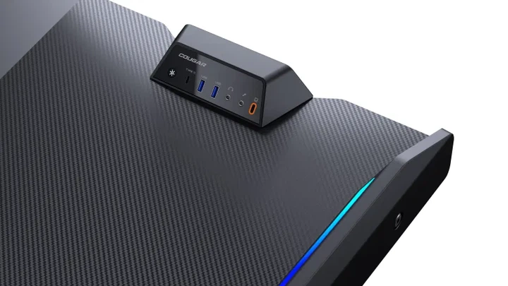 Стіл геймерський Cougar Mars Pro 150 з RGB-підсвіткою, USB Type-C та Audio-хабом - зображення 4