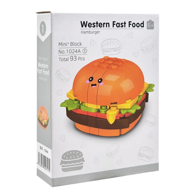 Конструктор дитячий "Western fast food: Hamburger" 1024A-1, пластик, 93 деталі - Фото 1 Конструктор дитячий "Western fast food: Hamburger" 1024A-1, пластик, 93 деталі - изображение 1
