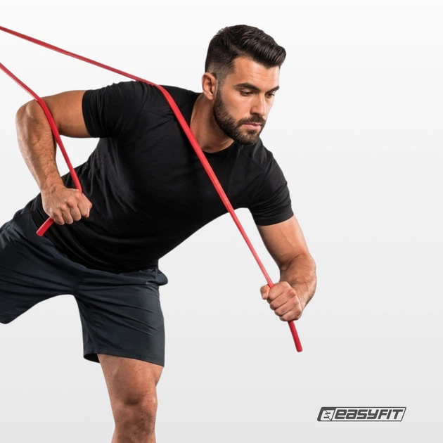Борцовская резина-жгут EasyFit 10 м Красный (Hard) (56003884) - изображение 6