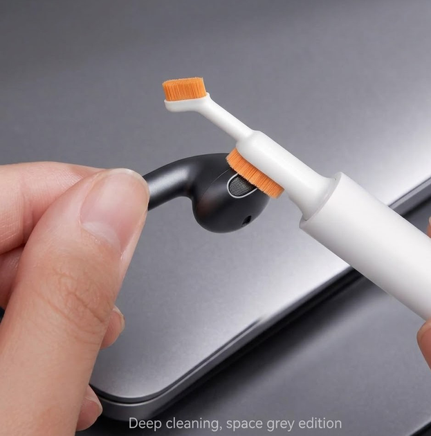 Щітка для чищення навушників "Baseus Cleaning Brush Dual-Head", подвійна щітка для AirPods, кейсів і гаджетів - зображення 7