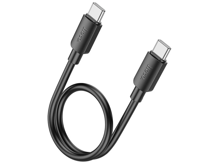 Кабель HOCO X96 Hyper 60W fast charging PD data cable Type-C to Type-C 25см черный - Фото 1 Кабель HOCO X96 Hyper 60W fast charging PD data cable Type-C to Type-C 25см черный - изображение 1