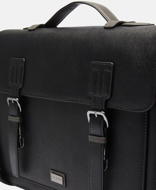 Чоловіча сумка портфель Ted Baker для ноутбука та документів чорна - Фото 6 Чоловіча сумка портфель Ted Baker для ноутбука та документів чорна - изображение 6