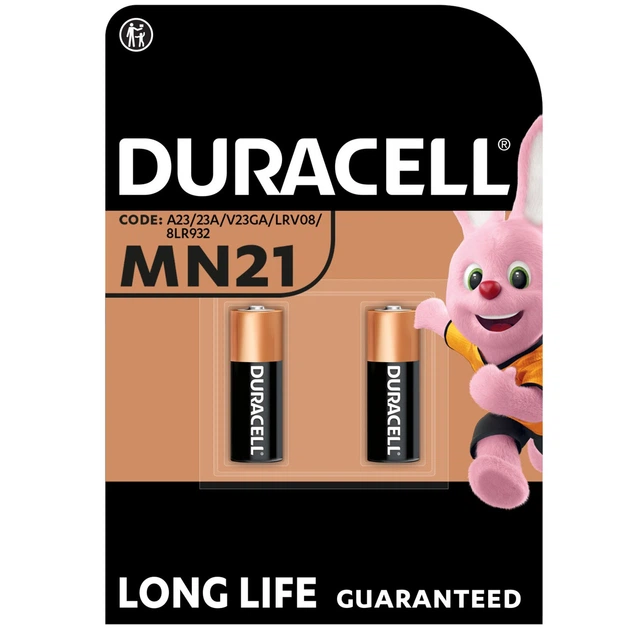 Батарейка Duracell MN21 / A23 12V * 2 (5007812) - Фото 1 Батарейка Duracell MN21 / A23 12V * 2 (5007812) - изображение 1